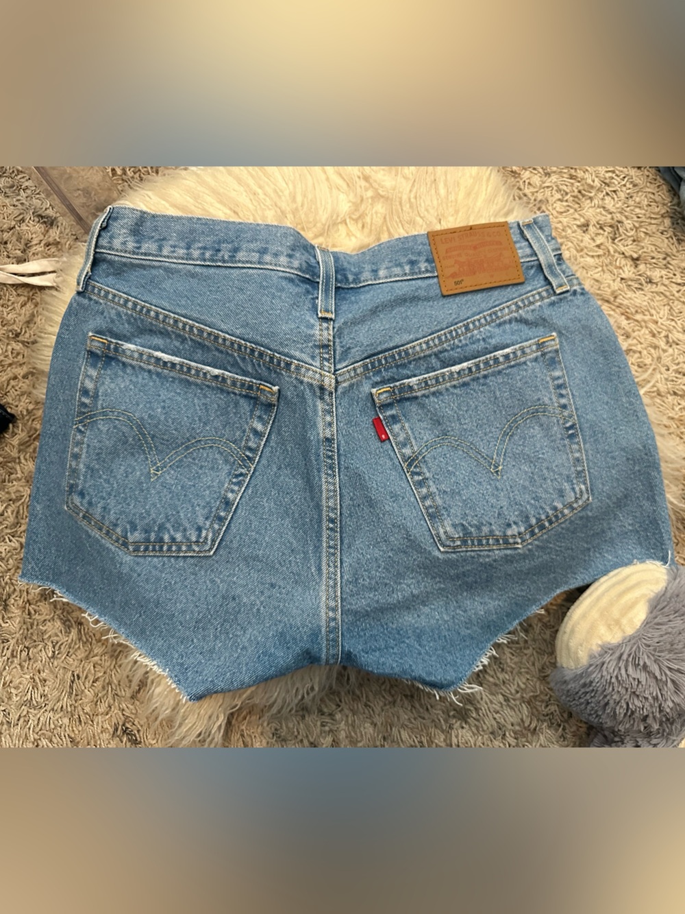 Levi's Women's Medium Blue Denim Cutoff Shorts